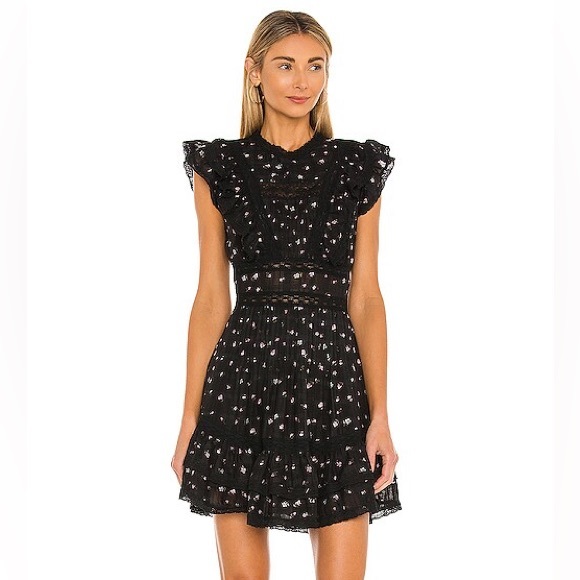 SAYLOR Dresses & Skirts - SAYLOR Prarie Mini Dress in Black